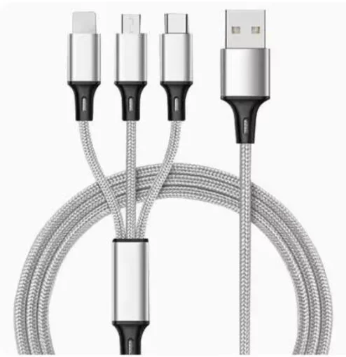 USB кабель зарядки 3в1 Type C iPhone Lightning Microusb 2.4 А